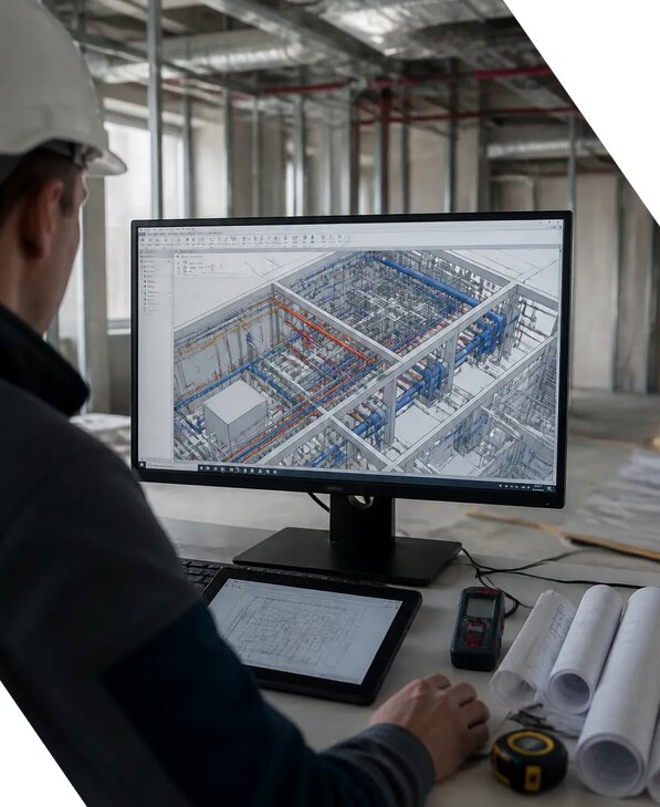 Создание BIM модели инженерных сетей для объектов в Курске